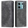 For Xiaomi Redmi Note 13 5G Leather Case Imprinted Mandala Wallet Phone Cover