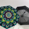 1pc Peacock Feather Mandala Design Umbrella with Plastic Handle,Suitable for All Seasons Home Travel Outdoor UmbrellaDD1082
