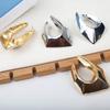 Exaggerated irregular shape geometric metal line earrings triangular rhombus high sense unique retro stud earrings