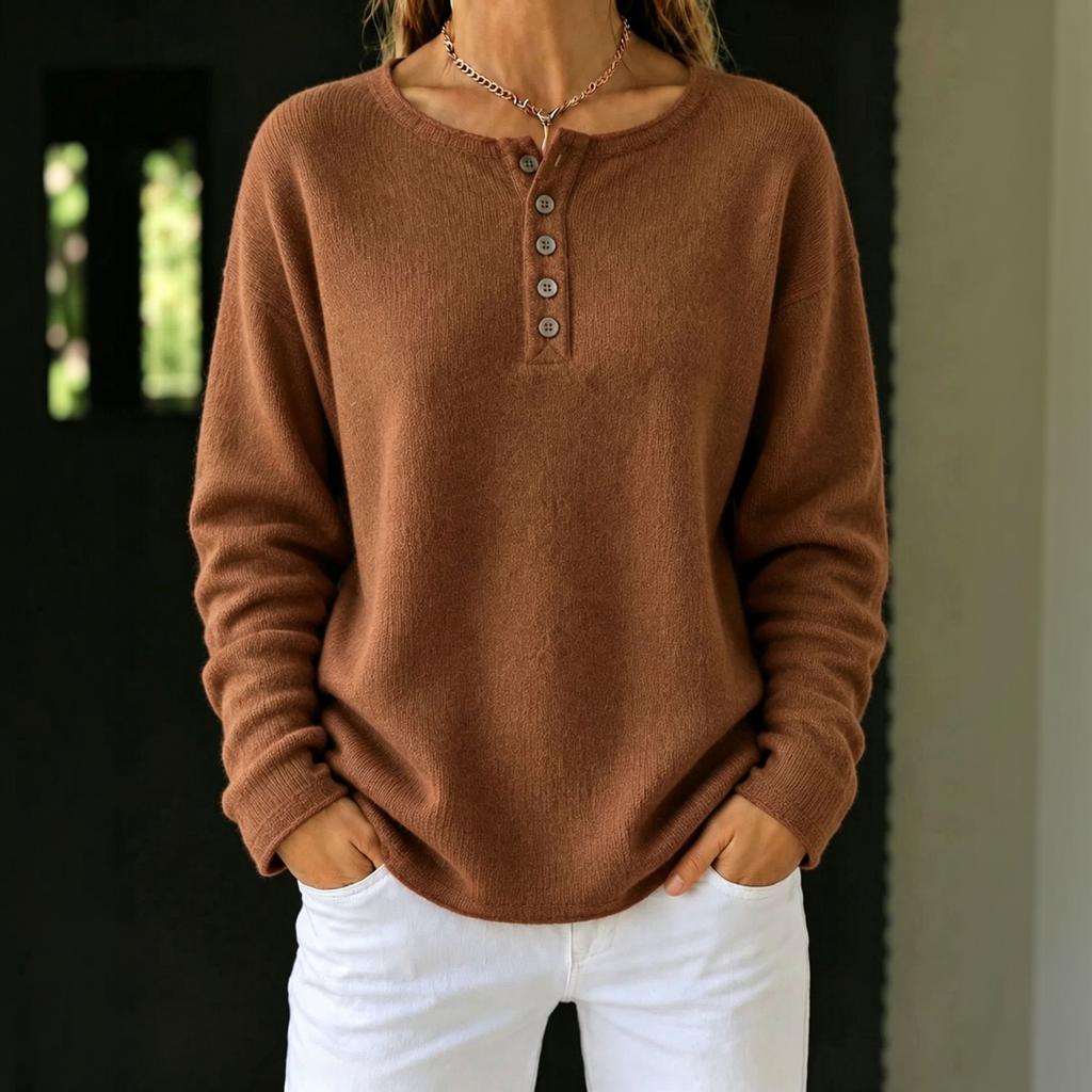 Women's Color Knit Button Front Cardigan Sweater for Casual Daily Wear