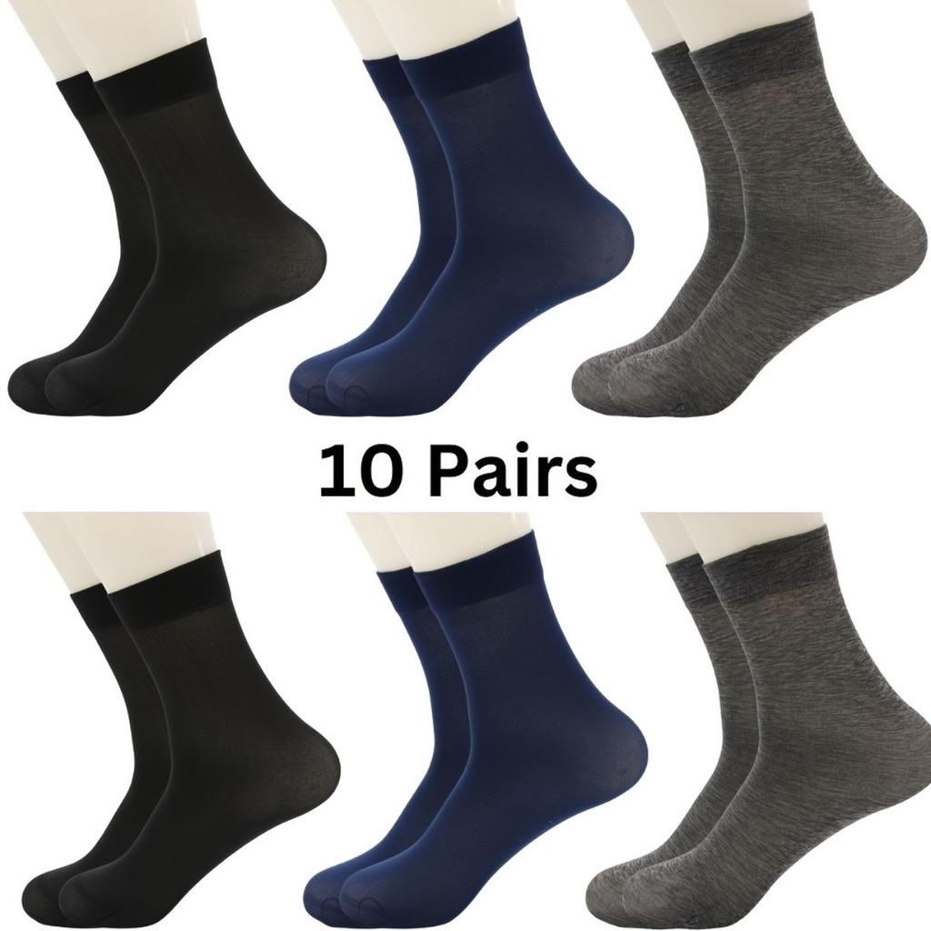 10/5/3/2/1 Paar Herren Leichte Atmungsaktive Mittelhohe Socken - Einfarbige Serie, Alltags- und Business-Essentials, Bequemer Stil, Klassisches Design