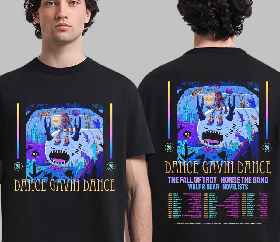 Dance Gavin Dance Summer Tour 2026 NA Dates DoubleSided TShirt Unisex T-Shirt L