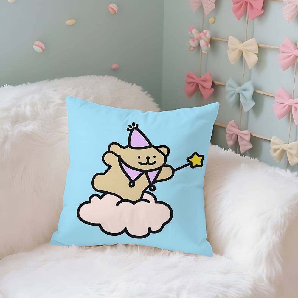Cute MMaltese Case Plush Fabric Soft Pillowcase Double Sided Print Cushion Cover Household Gifts