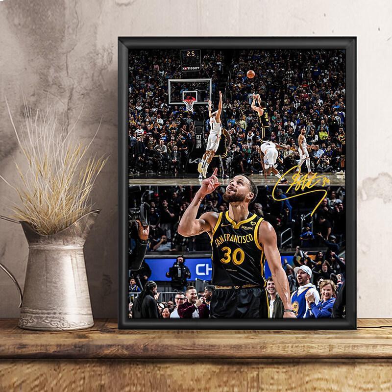 Brangdy Stephen Curry Autographed Framed Poster