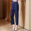 Pantaloni da Donna a Pieghe Estivi Mom Vita Elastica Gamba Dritta Larghi Modellanti Casual Gamba Dritta Corti