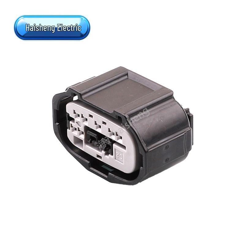 90980-12A23 Black Automotive Wiring Harness Plug with Large and Small Holes