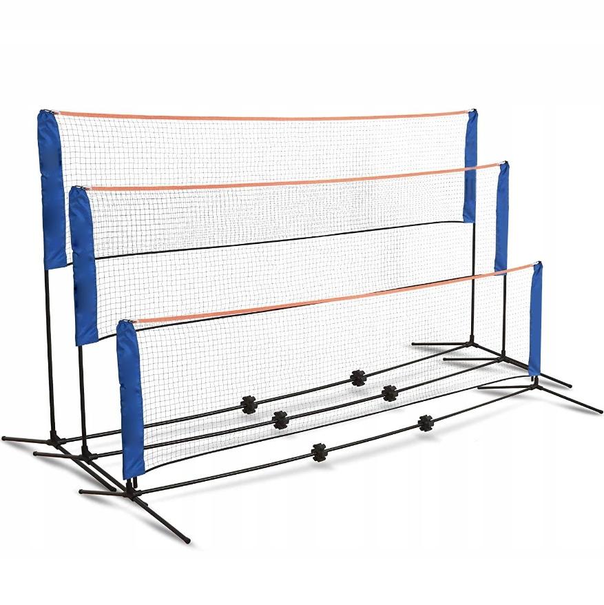 Large 3-in-1 Volleyball Badminton Tennis Net Adjustable 225cm with Bag