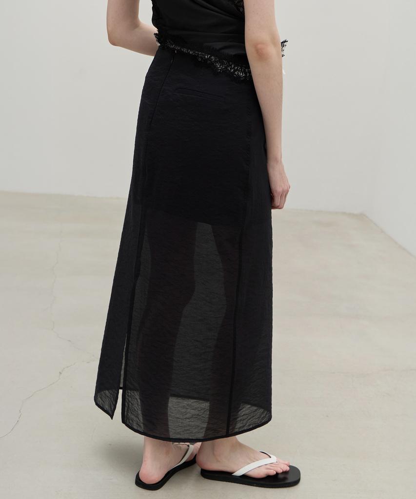 Leuba Light Sheer Maxi Skirt - Black