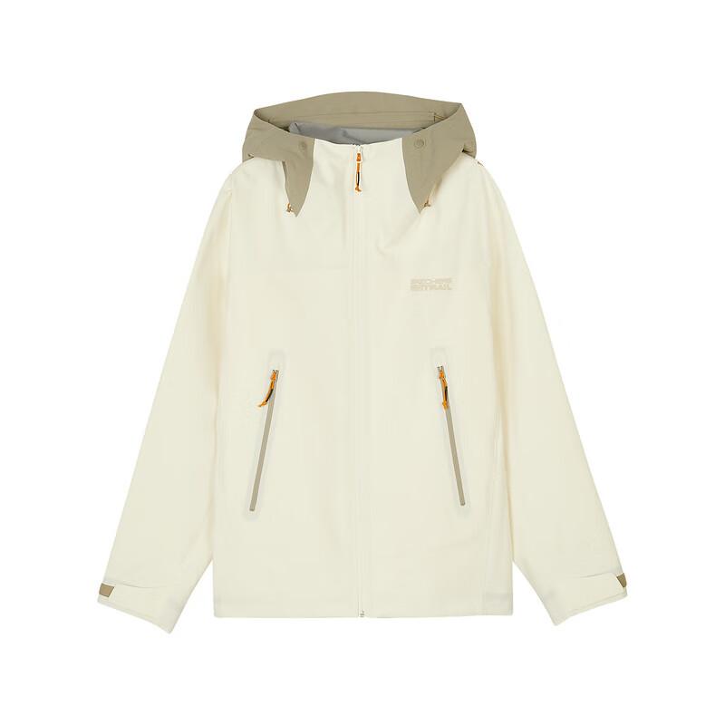 Skechers Outdoor Series Hooded Zip-Up Long Sleeve Jacket Men Jackets Cream Off-White L324M001-00NA L