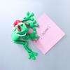 2Pcs Christmas Frog Fridge Magnet 3D Printed Movable Joints Santa Hat Frog Fidget Toy