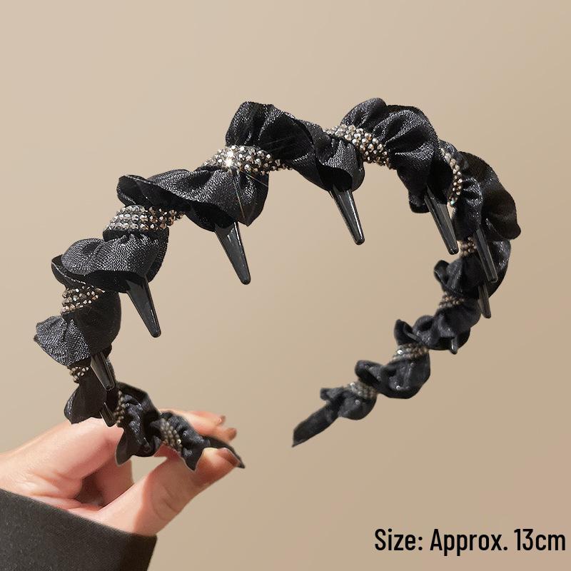 2025 Women's Luxury Pearl Skull Headband: Stylish Fashion Accessory for Face Washing