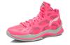 Li Ning SONIC 3 Mesh Slip Resistant Coverage Support Cushioning High top Basketball Shoes Men's Pink Gray ABPK021-5