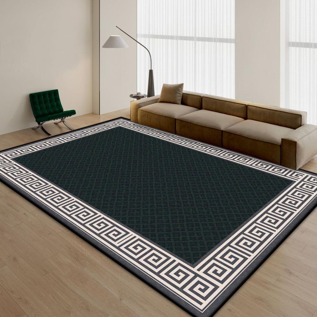 Chinese Style Stripe Living Room Carpet Minimalism Decoration Home Bedroom Bedside Non-slip Rug Easy Clean Washable Floor Mat