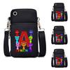 Multifunctional Casual Mobile Phone Bag Lightweight Messenger Change Small Bag Printed Rhythm Box