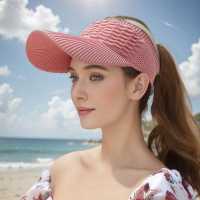 Women Summer Sun Visor Hat Adjustable Empty Top Baseball Cap Elastic