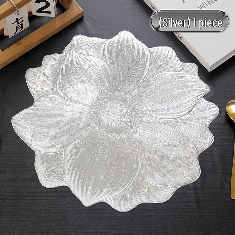 

Luxury Lotus Non-Slip PVC Insulated Placemat for Home & Hotel - Stylish Table, Plate, Bowl, and Decorative Mat