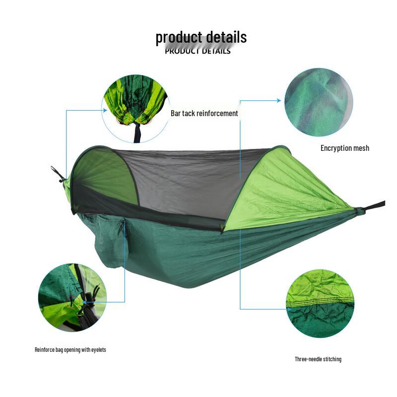 Automatic Quick-Open Mosquito Net Hammock