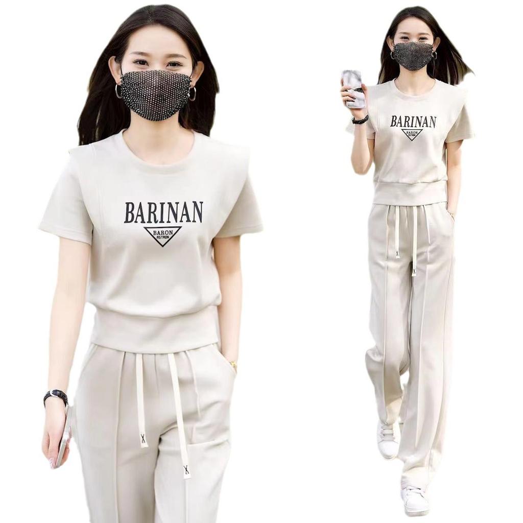 Women's Summer 2024 Stylish Casual Two-Piece Suit - Age-Reducing Sportswear with Short Sleeves
