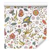 Wallpaper Flowers White, Light Gray and Beige for the Living Room and Bedroom 50x1000