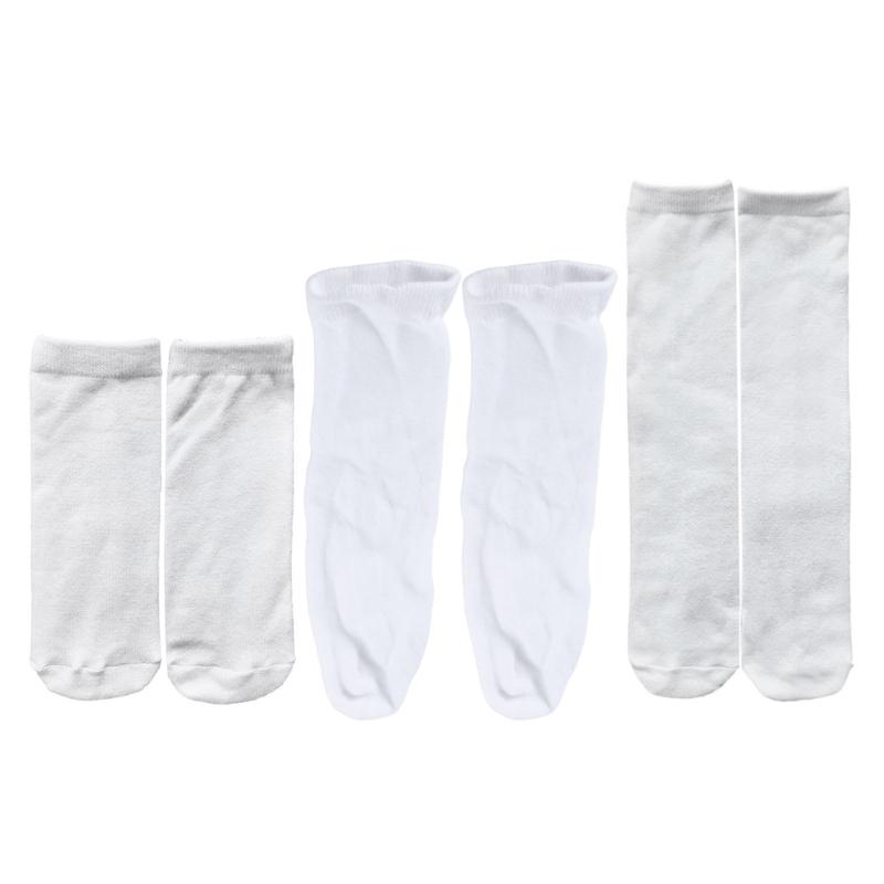 5 Pairs Blank White Sublimation Socks Blank Socks For Sublimation Dye Sublimation Sock Multi Sizes For Teen and Adult