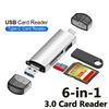 6 In 1 Multifunction USB 3.0 Card Reader U Disk TYPE-C/Usb/Tf/Sd Flash Drive Memory Card Reader For Adapter Phone Laptop Compute