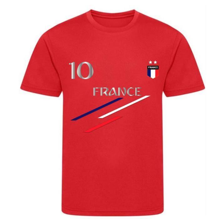 Ensemble de football (maillot et short) - NPZ - Style France - Rouge - Short bleu - 7-8 ans