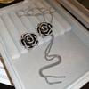 Zinc Zinc Alloy Rhinestone Brooch Silver Clavicle Chain Sweater Chain Women Long Necklace  Gift