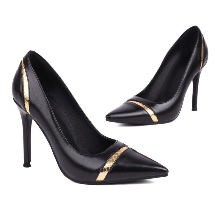 

New Fashionable European and American Pointed Thin Heels Large Women s Shoes