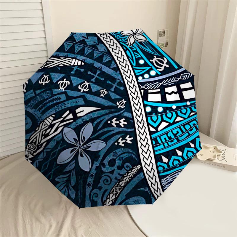 

1PC Tribal Patterns Umbrella-8-Rib Reinforced Portable Folding Travel Suitable for All Seasons Outdoor Daily Use-J402