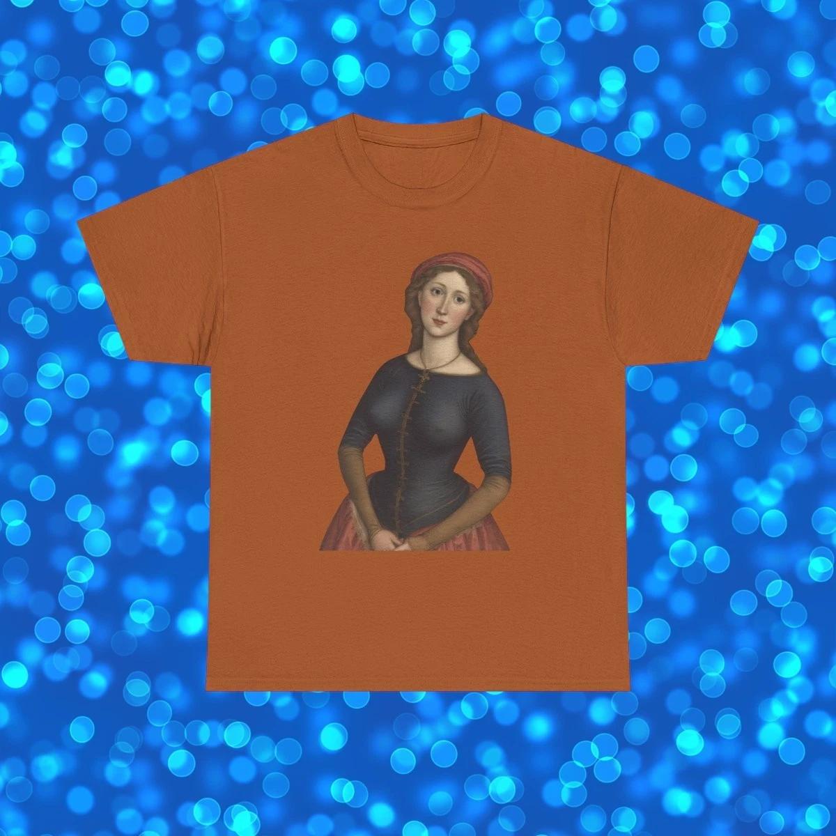 Renaissance Woman Portrait T-Shirt | Vintage Classical Painting Art Tee 4XL