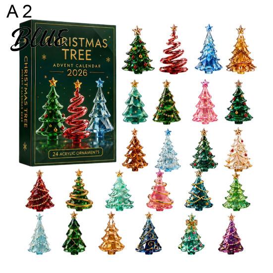 Weihnachtsparty-Zubehör Blind Box Enthält 24 Adventskalender Weihnachtsbaum Überraschungs-Schmuckstücke Geschenk