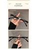 Retro Ultralight Semi-Rimless Glasses with Prescription Lenses - Fashionable & Versatile Frames for Casual or Business Wear