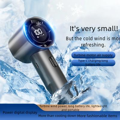 Novo ventilador de resfriamento potente USB recarregável Smart Display Mini ventilador portátil recarregável Turbo pequeno ventilador de bolso Desktop pequeno ventilador elétrico