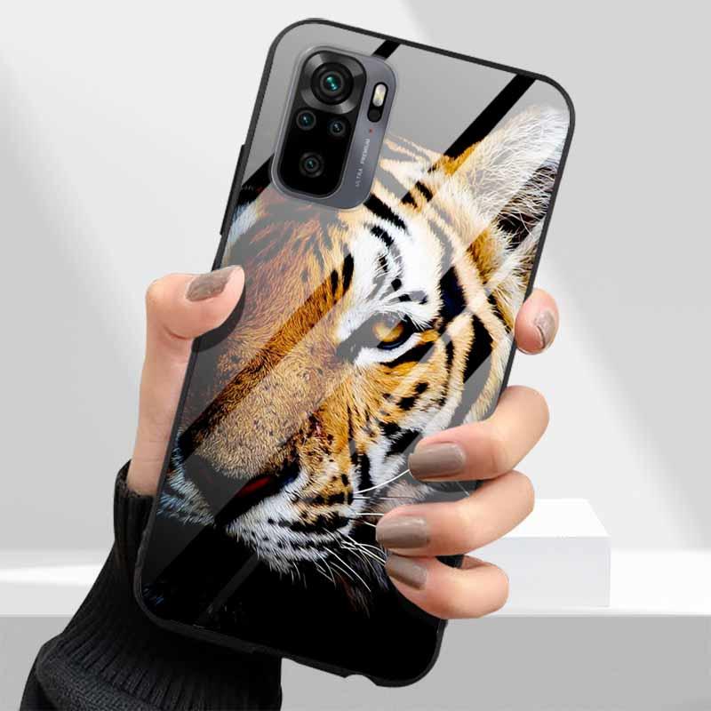 Tempered Glass Phone Cases for Xiaomi Redmi Note 10 11 Pro 10T 10s 11s Note11 11Pro Cover Hard PC Back Coque Note10 10 s 10Pro