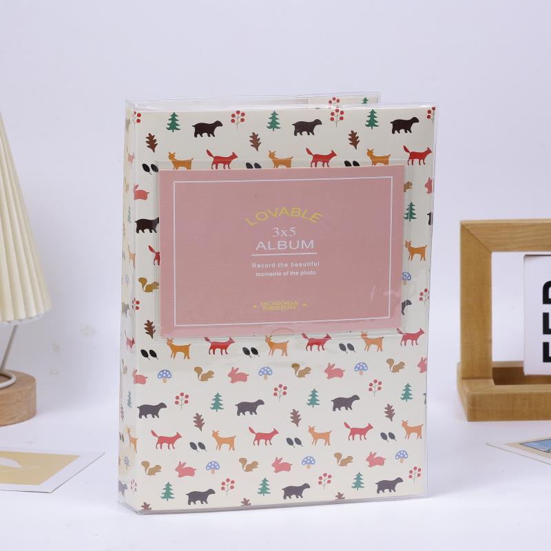 Instax 5-inch PVC Photo Album, Cartoon Design, 2-Pocket, Large Capacity for 80 Pics