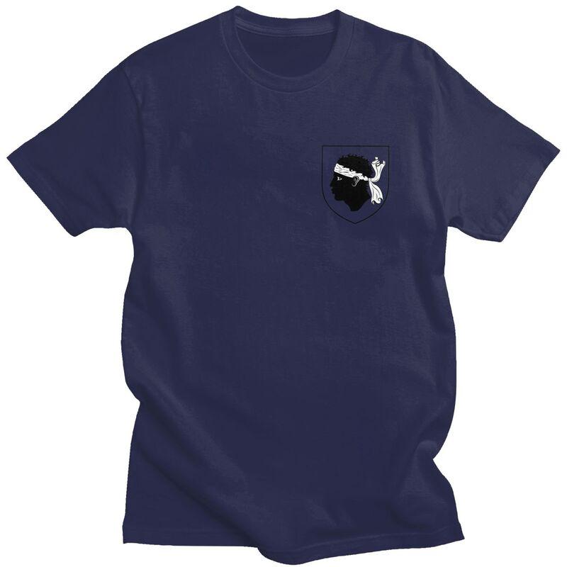 Custom Coat Of Arms Of Corsica Tshirts for Unisex Short Sleeves Leisure T Shirt French Corsican Pride T-shirt Pure Cotton Tee Gift