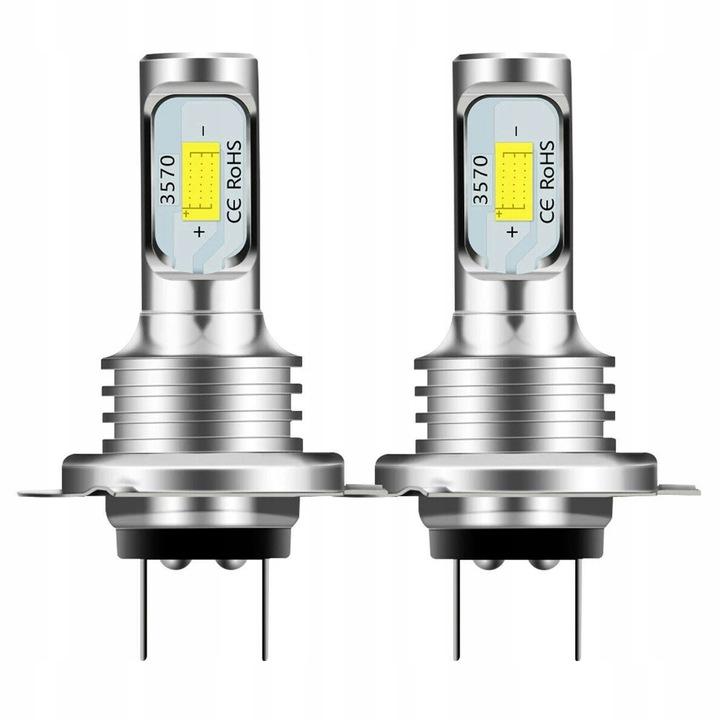 2X Żarówki Led H7 Bardzo Mocne 4000Lm 6500K 1:1 Canbus 50000H 80W Dc 12-24V