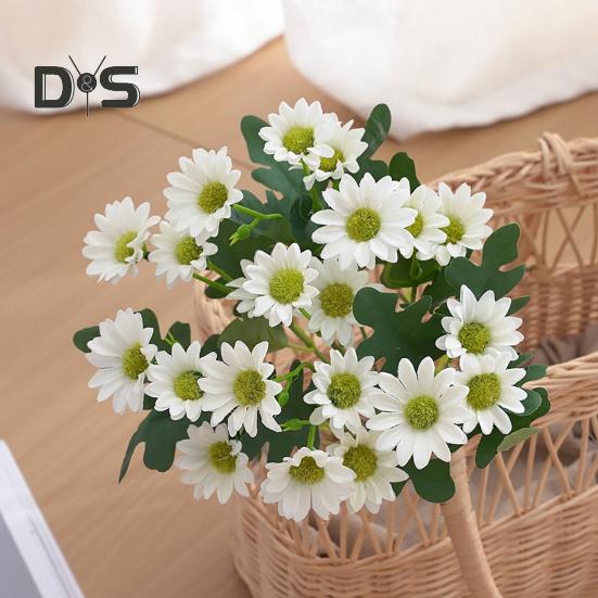 Artificial Flower Plastic Beautiful Bright Colored Aesthetic Simulation Chrysanthemum