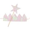 Glitzernde Krone Kopfschmuck & Sternstab Set für Babyparty & Geburtstagsfeier Säuglingsmädchen Feenstab für Bühnenauftritte