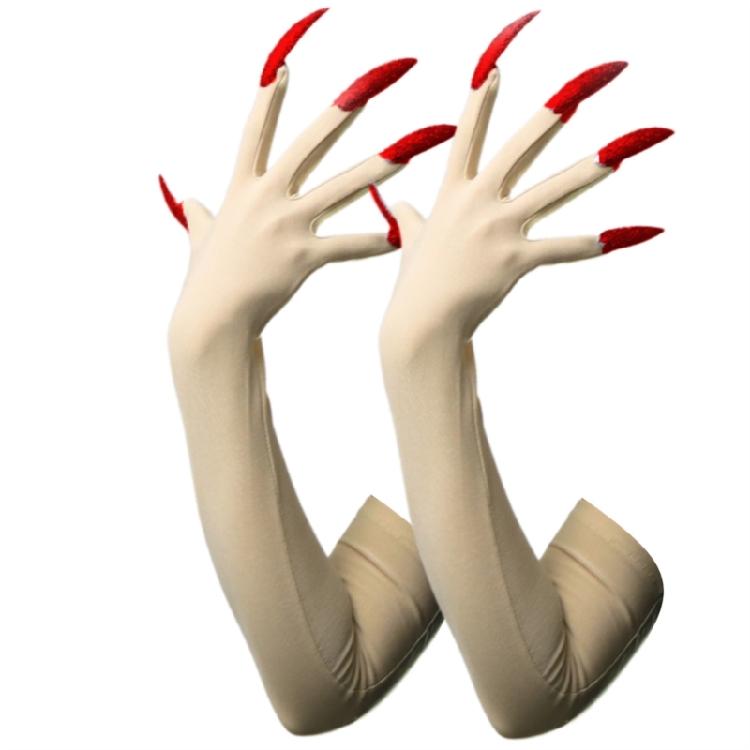 Lange Nägel Handschuhe Elastische Pfoten Armhandschuhe Für Punk Outfit Kostümpartys Abendveranstaltung Anzieh Zubehör Armschmuck