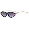 New personalized cat eye metal sunglasses men's and women's light luxury fashion high-end sense rope knot temple outdoor sunscreen sunglasses