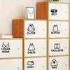 PVC Wardrobe Clothing Label Decal Sort Wall Decals Stickers Tag Clothes Classification Labels Bedroom Art Sticker