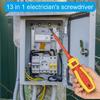 Set di cacciaviti isolati per elettricista 1000V, Set di 13 cacciaviti professionali con impugnatura ammortizzata, Strumento per riparazioni domestiche