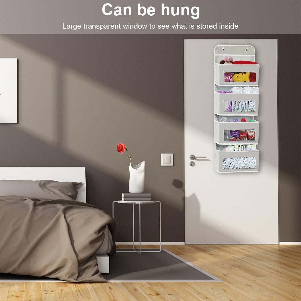 Over Door Hanging Storage Bag 6 Pouch Bedroom Socks Mesh Pocket Holder Closet Household Playroom Organizer Accessories