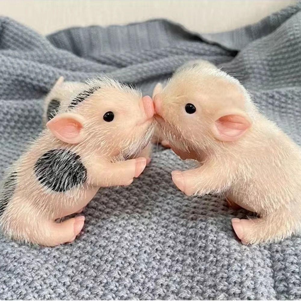 

Мікроферма Мультфільм Симулятор Фігурка свині Силіконова Порося Стискання Гра Прикраса дому Solid color pig