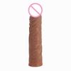 Men's Soft Rubber Exotic Condom Simulation Penis Crystal Set TPE Sex Toys Sex Product Long and Thick Penis Ring