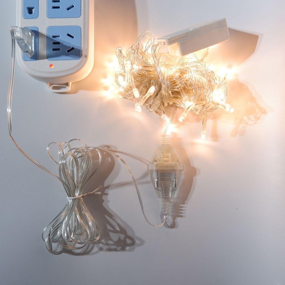 Lights Power Extension Cord Extender Wire Light String Extension Cord Transparent Extension Cable