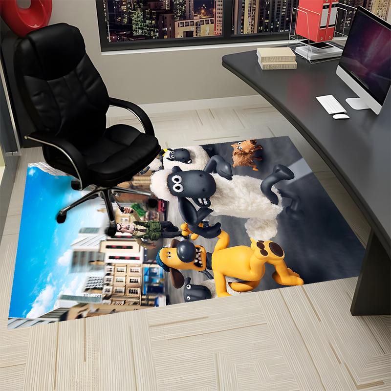 Shaun the Sheep Printed Carpet, Rug for Office Chair Living Room Bedroom Kitchen Room Decor Gifts.