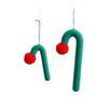 Knitted Hanging Candy Cane Ornaments Cartoon Christmas Walking Stick Candy  Holiday Festival Decor