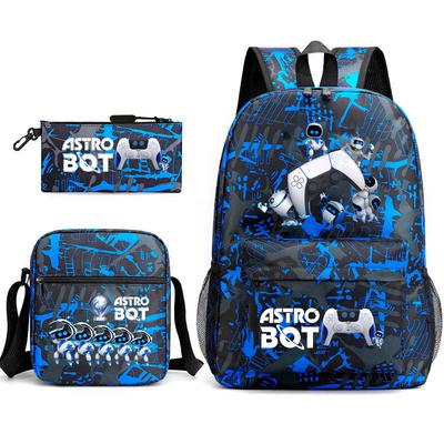 Astro Bot Children's School Bag, Cosmic Robot Elementary School Student Starry Sky Backpack Leisure Bag
